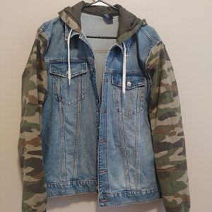 H&M Camo Jean Jacket MENS